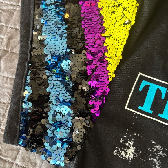 Sojara Beatles vintage Black abbey road tee with Sequin sleeves never w orig 175 - Picture 3 of 7